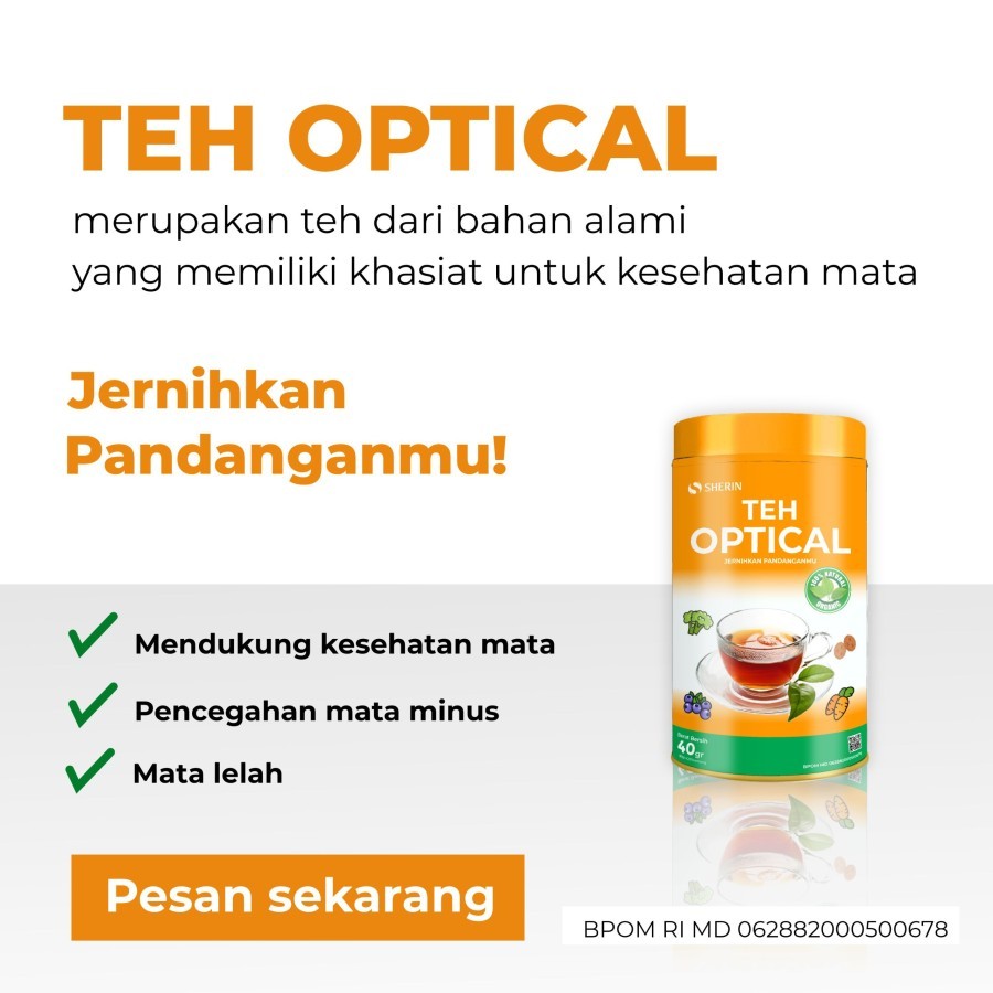 

Teh Optical - Teh Herbal Optical Kombinasi Bilberry & Wortel Untuk Kesehatan Mata Isi 20 Kantong
