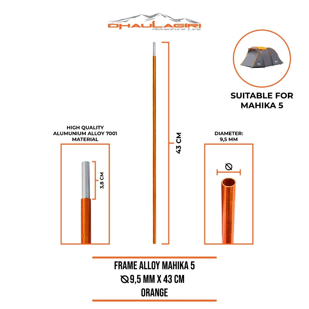 Frame Alloy Tenda Mahika 5 / Frame Tenda Saja
