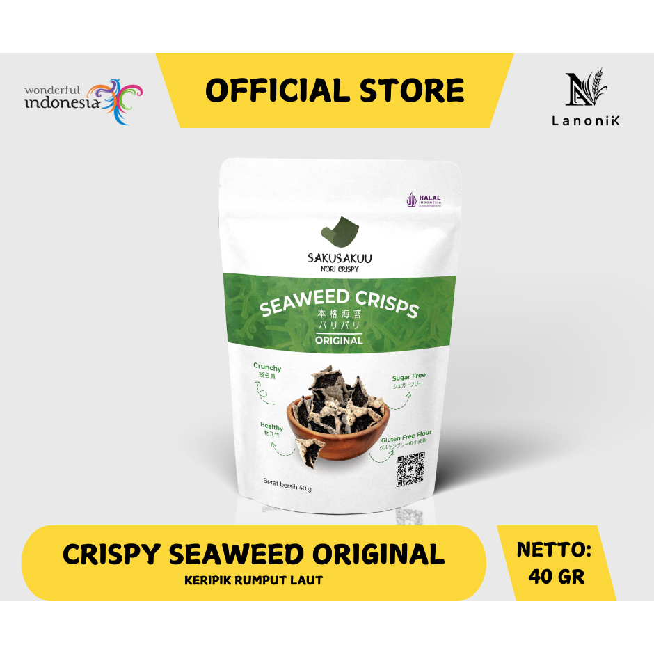 

SEAWEED CRISPY ORIGINAL - NORI CRISPY ORIGINAL BY SAKUSAKUU