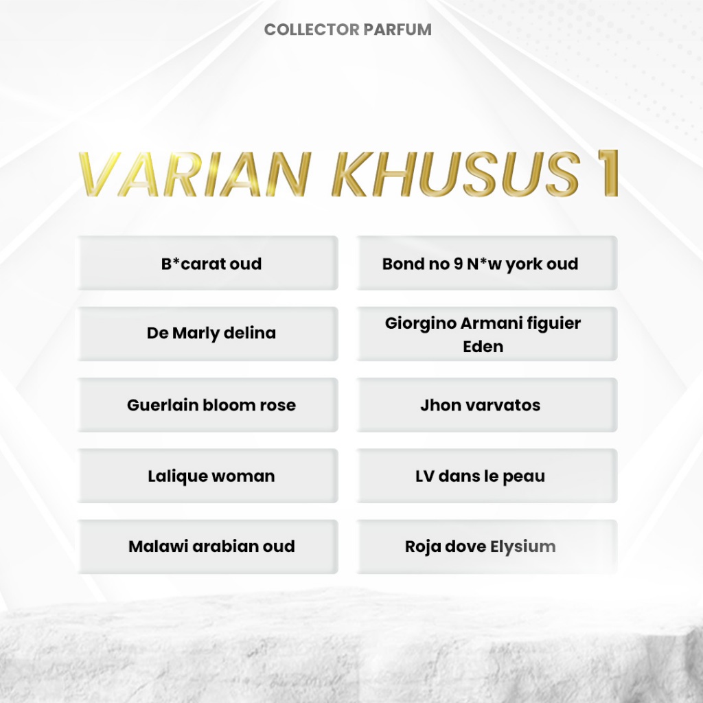 Collector Parfum - VARIAN KHUSUS parfum refill bandung