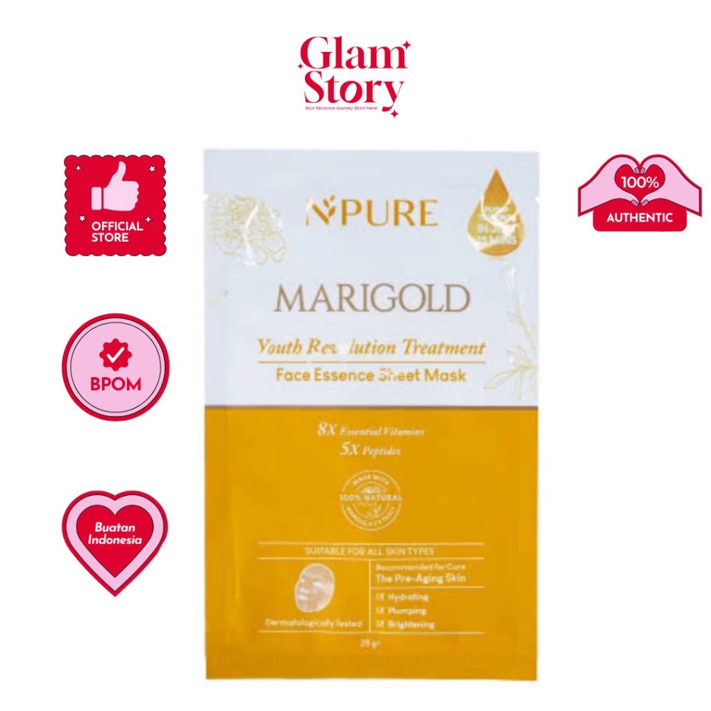 NPURE Marigold Sheet Mask Youth Defense