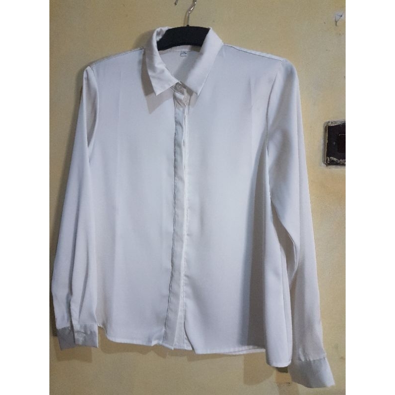 kemeja putih satin import