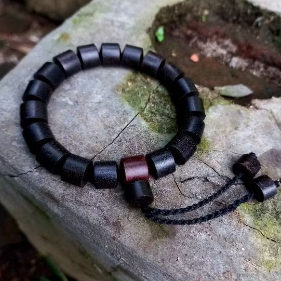 gelang kayu galih stigi hitam asli original