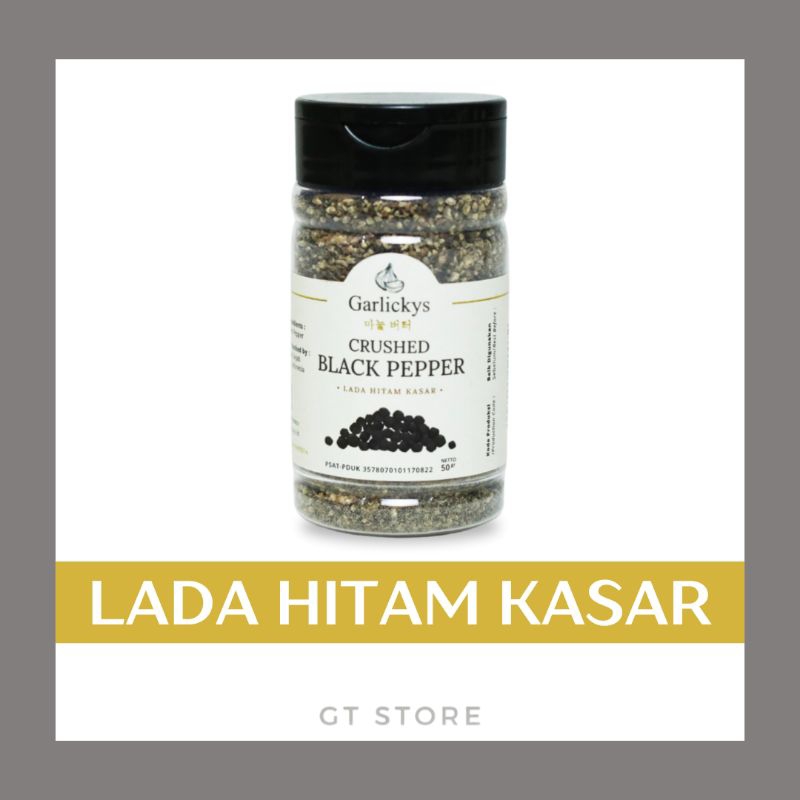 

Lada Hitam Kasar Crushed Black Pepper Garlickys