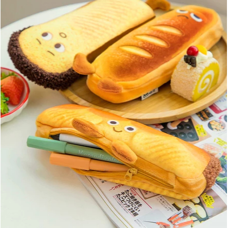 

Tempat Pensil Roti Lucu Kain Kotak Pensil Sekolah Aesthetic Korea Tempat pensil kain Kotak pensil Pencil case karakter