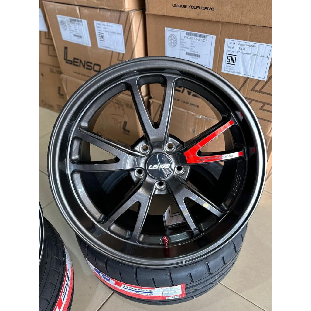 Velg mobil R18 Lenso 95V Ring 18 x 9.5 pcd 5 x 114 Innova Zenix Innova Reborn HRV