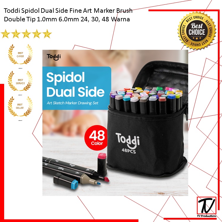 

KODE Y23F Spidol Stabilo 12 24 3 48 6 8 Color Warna Dua Sisi Touch Dual Side Fine Art Brush Pen Art Marker