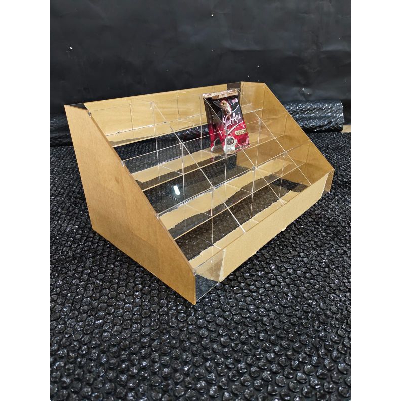akrilik rak kopi/wadah kopi sachet/display kopi