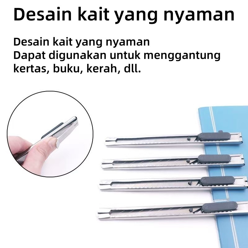 

PISAU KATER CUTTER KUTER SMALL CUTER KNIFE PISAU KUTER KECIL STAINLESS STEEL PEMOTONG KERTAS PACKING