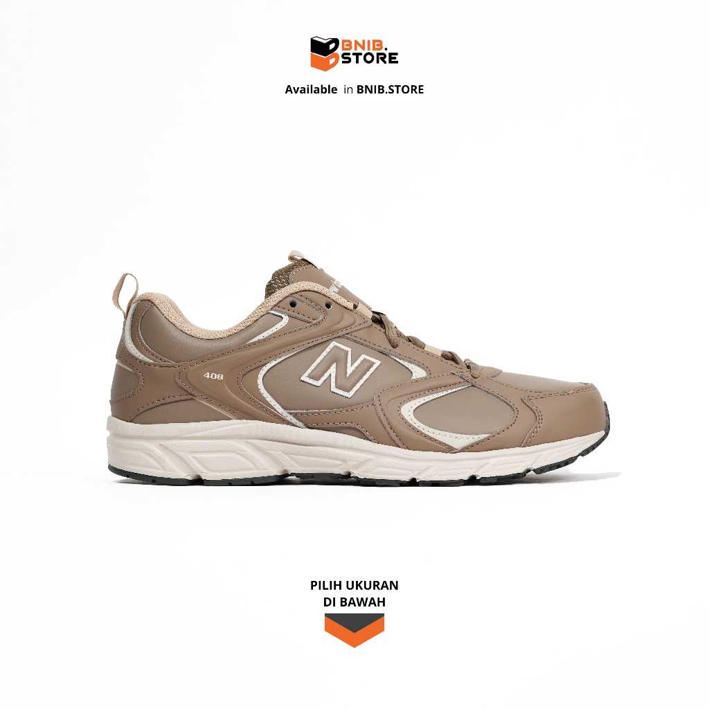 Sepatu Sneaker Pria NB 408 Brown Original BNIB