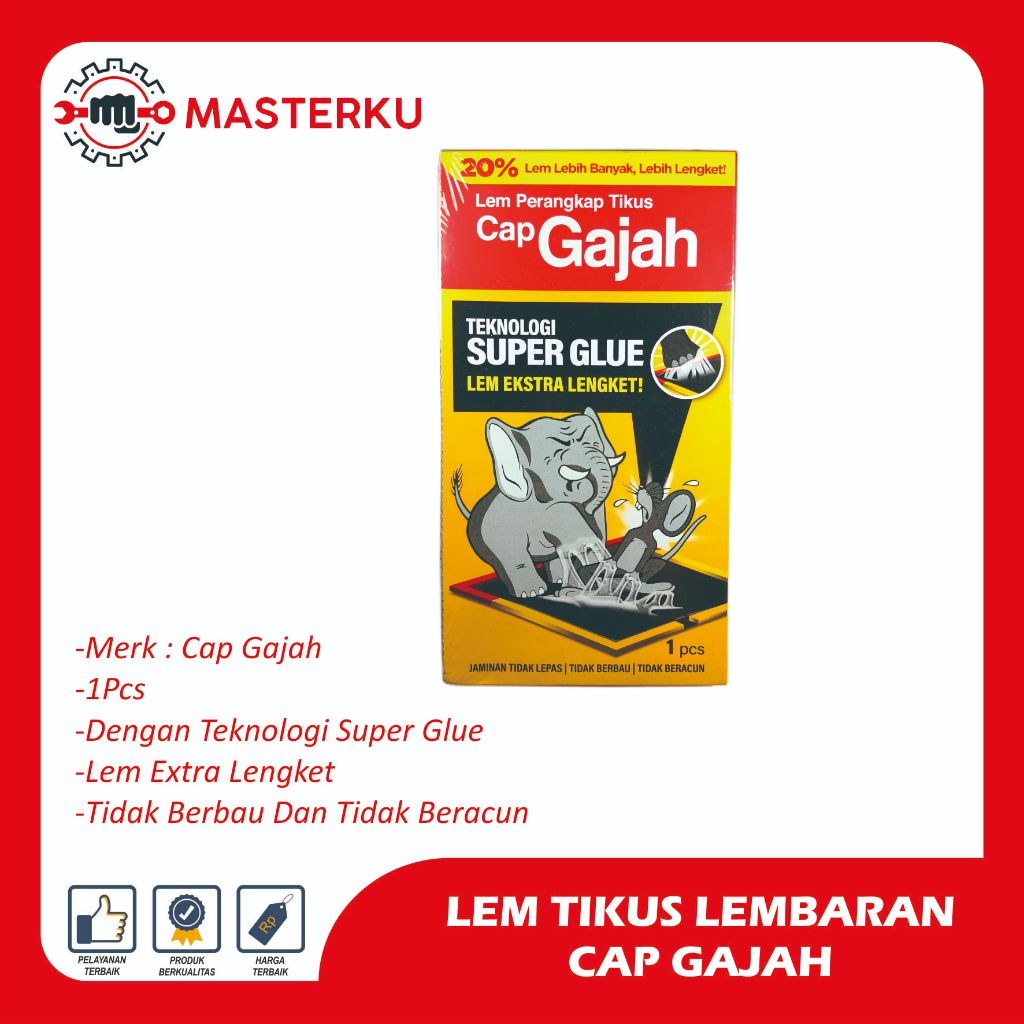 LEM TIKUS LEMBARAN CAP GAJAH/LEM TIKUS/LEM PERANGKAP TIKUS/LEM CAP GAJAH/LEM TIKUS PAPAN CAP GAJAH
