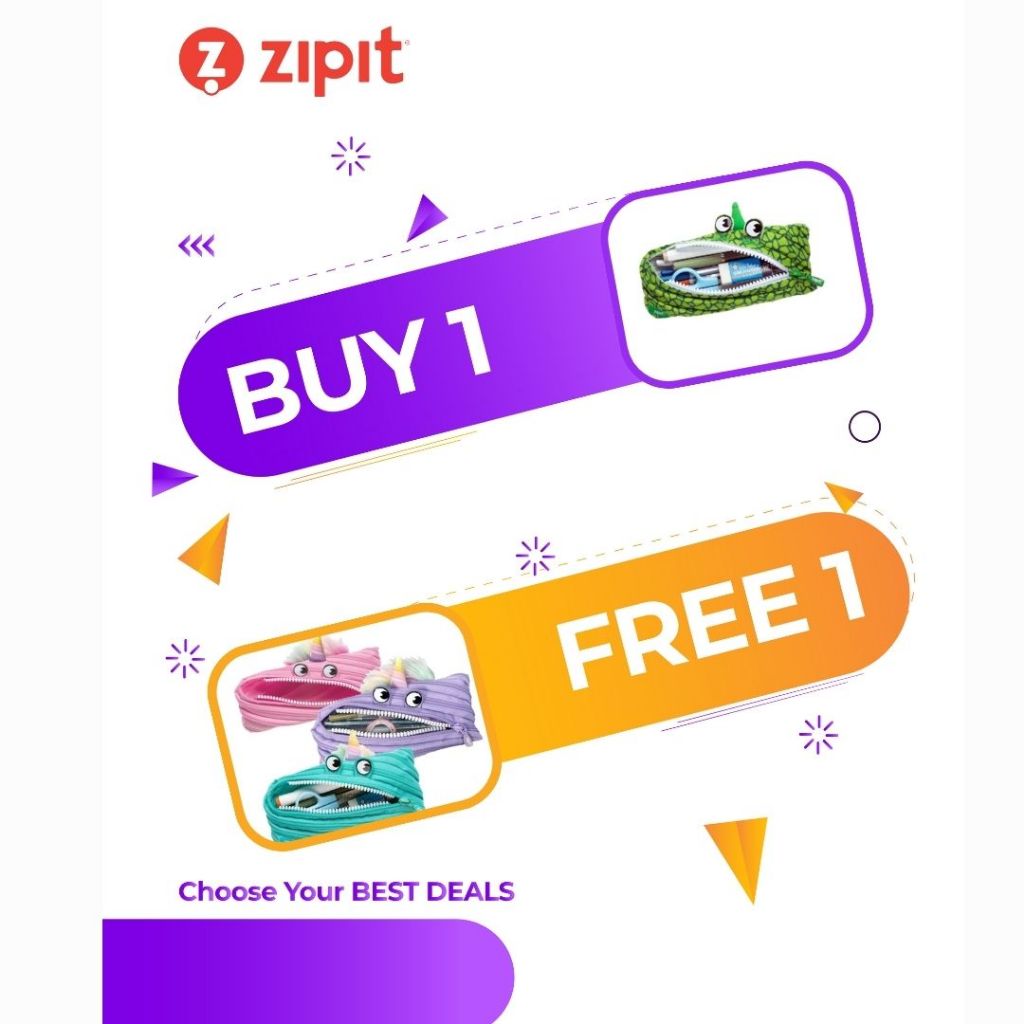 

[B1G1] Zipit Dino Pouch + Zipit Unicorn Pouch