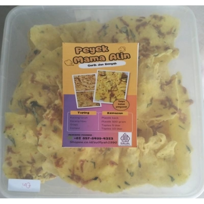 

Lezatoz_Genz Peyek Gurih Kemasan Thinwal Uk 3000 Ml (Bersertifikat Halal)