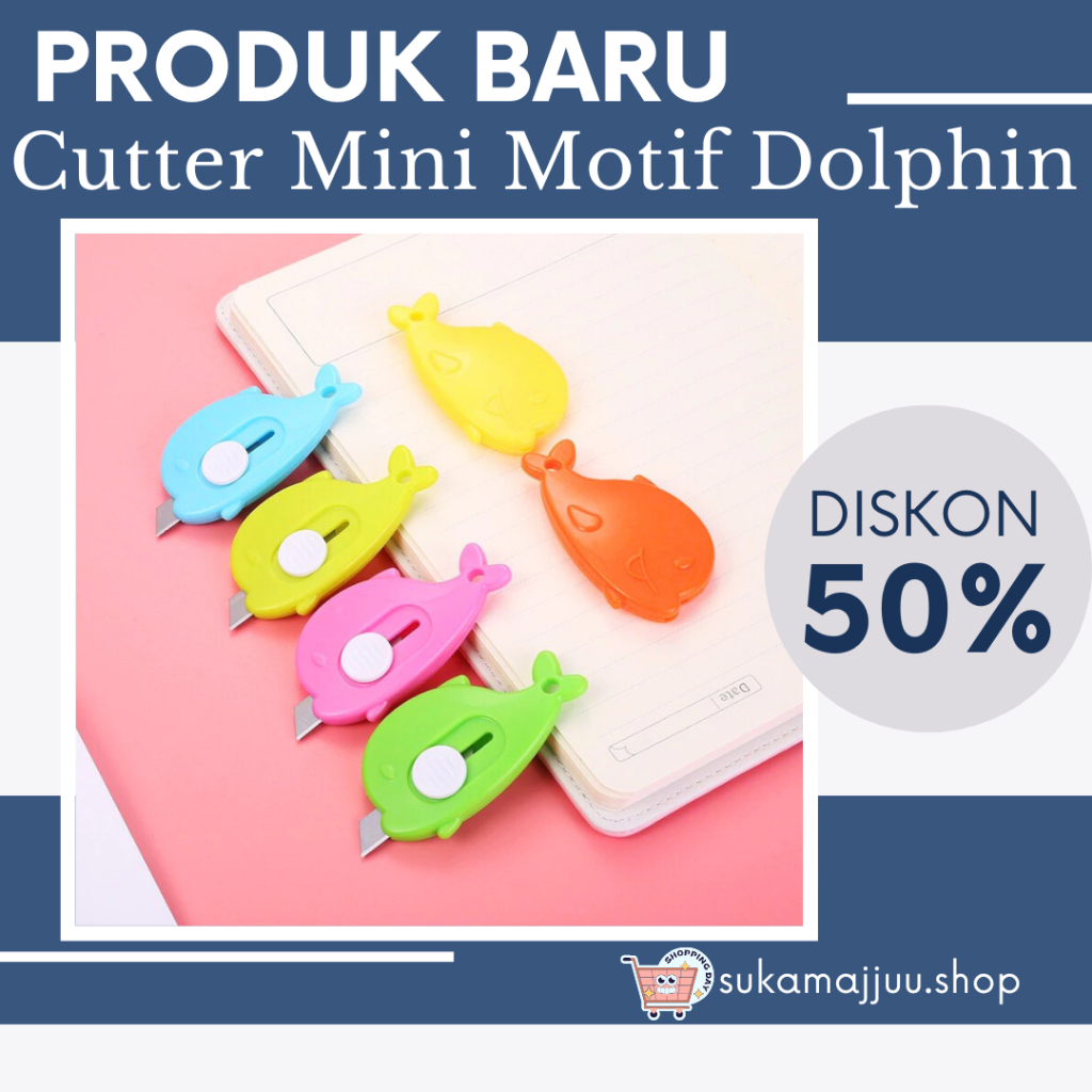 

Cutter Mini Motif Dolphin / Pisau Pemotong Kertas Kecil||Dolphin Alat Bantu Potong Kertas Plastik
