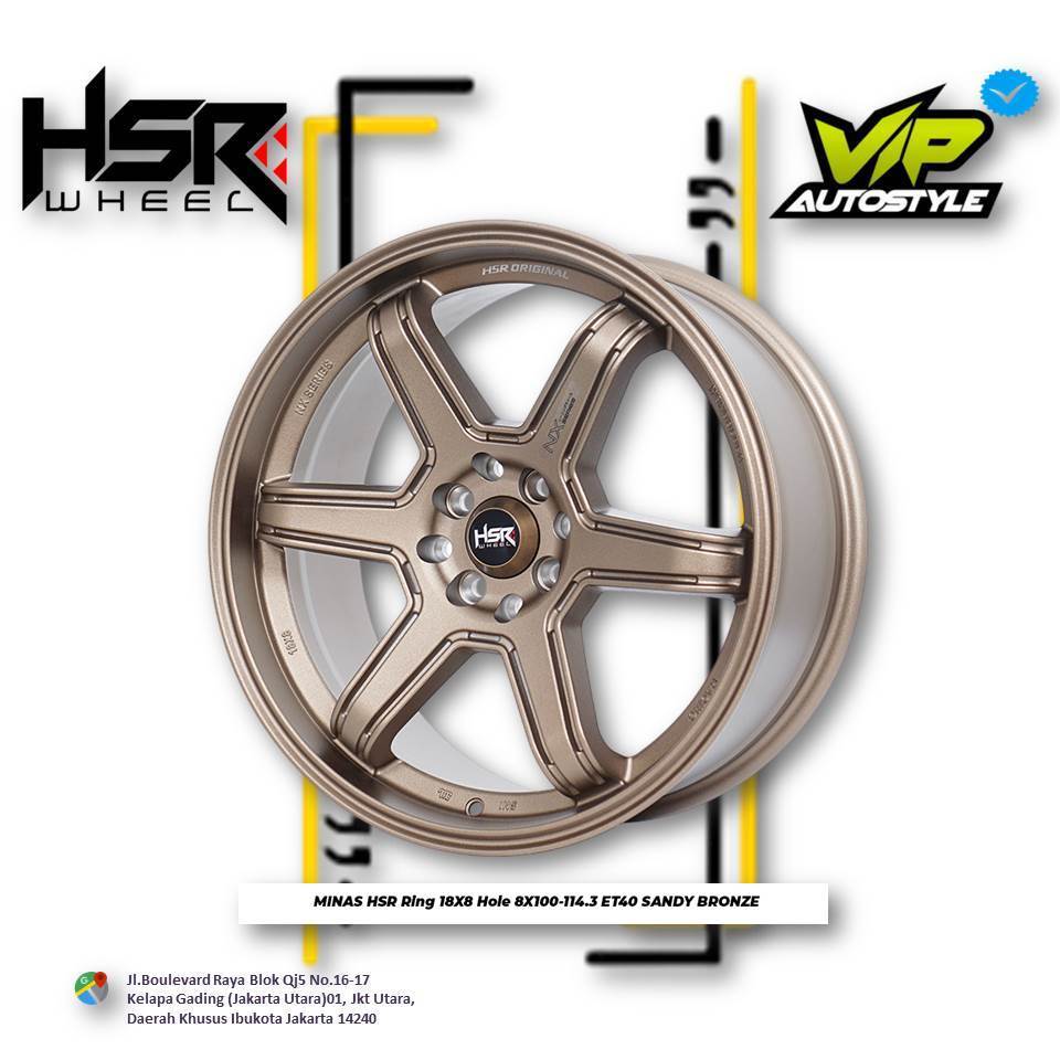 HSR MINAS R18 - Velg Mobil Freed, Raize, Rocky, Jazz, Baleno Ring 18 - HSR Jakarta