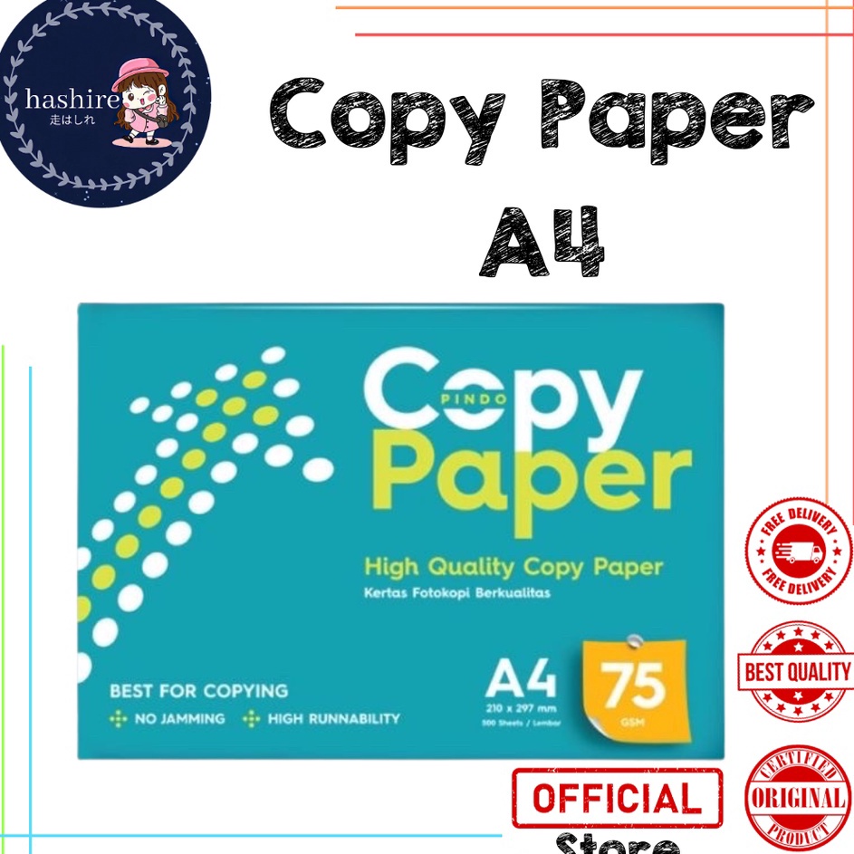 

KODE IQDYA Kertas HVS FotoCopy Copy Paper Print A4 75gsm 5 Lembar