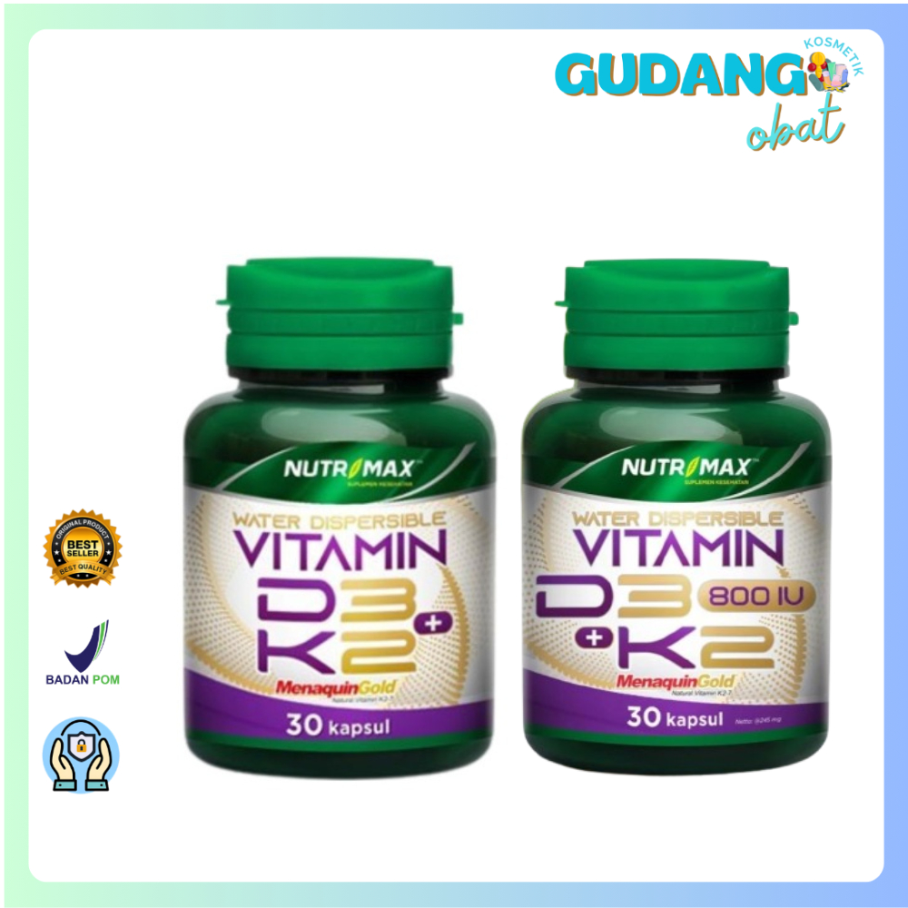 Nutrimax Vitamin D3 400IU + K2 30's, Nutrimax Vitamin D3 800IU + K2 30's