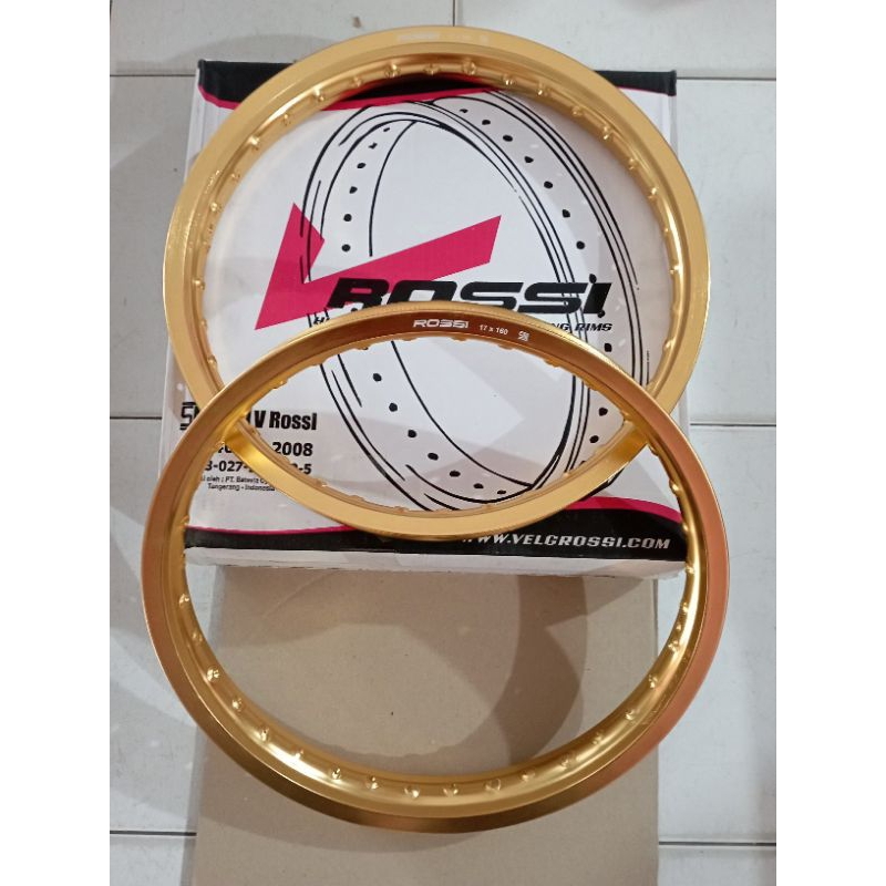 Lingkar Velg 17x160 Gold V Rossi original asli