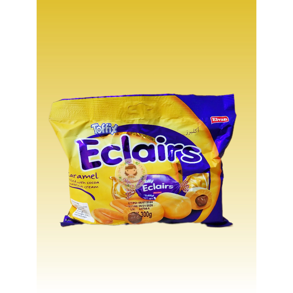 

Coklat Import I Elvan Toffix Eclairs Caramel Filled Witch Cocoa Hazelnut Cream 300gr ( SCP )