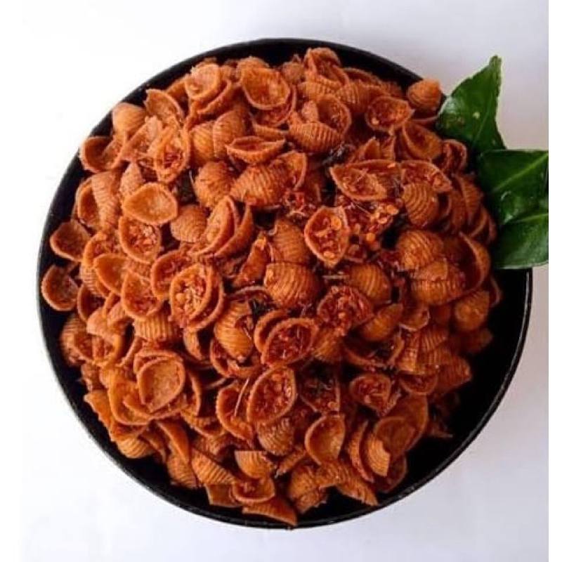 

Makaroni Kerang dan Spiral Plintir Pedas Daun Jeruk Ecer dan Grosir