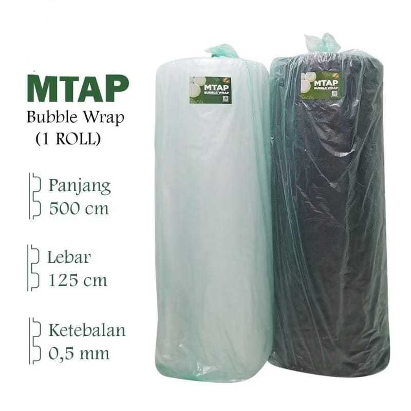 

MTAP BUBBLE WRAP PLASTIK GELEMBUNG PER METER TINGGI 125 CM - 50 METER HITAM BLACK / PUTIH