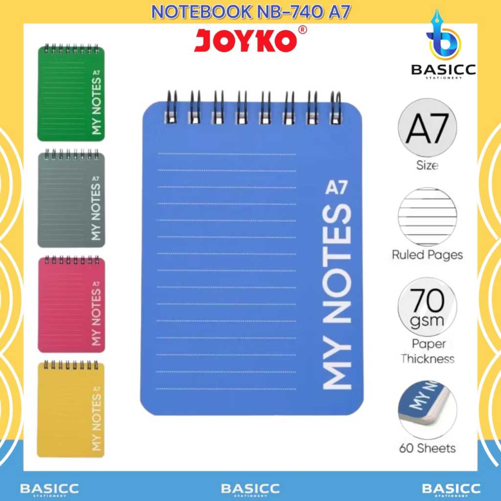 

Joyko Ruled Notebook Diary Buku Catatan Bergaris NB-740 A7