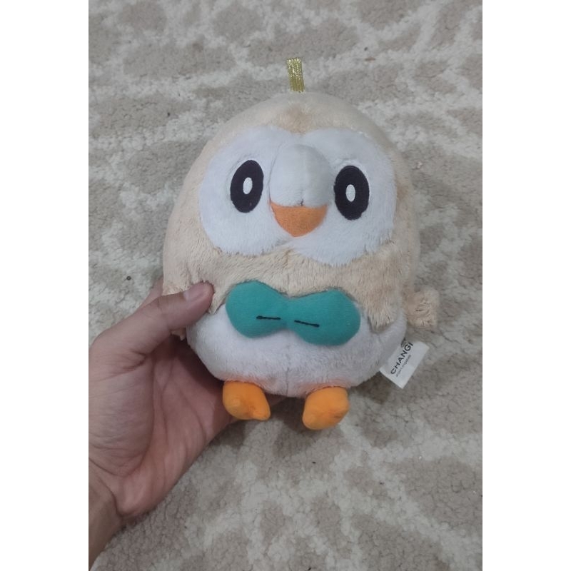 boneka Pokemon Rowlet Takara Tomy burung hantu