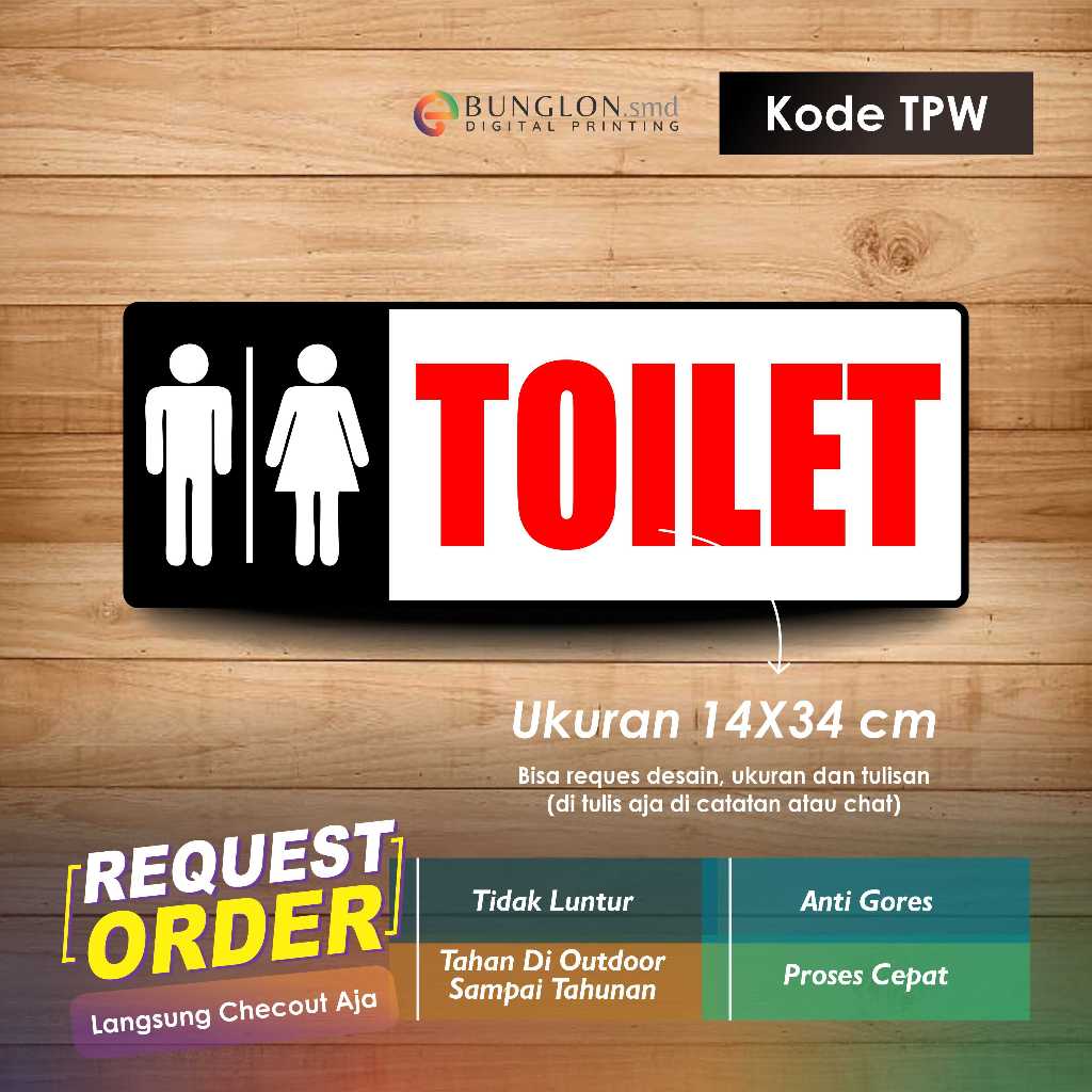 

STIKER TOILET + LAMINASI KODE TPW MERAH PUTIH