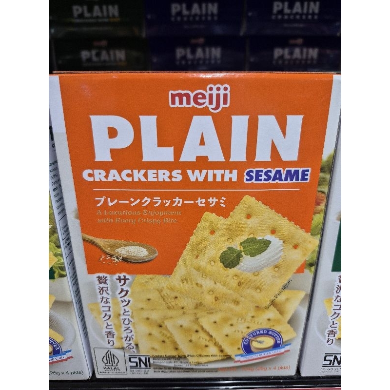 

MEIJI PLAIN CRACKERS / PLAIN CRACKERS With OAT / PAIN CRACKERS With SESAME 104gr