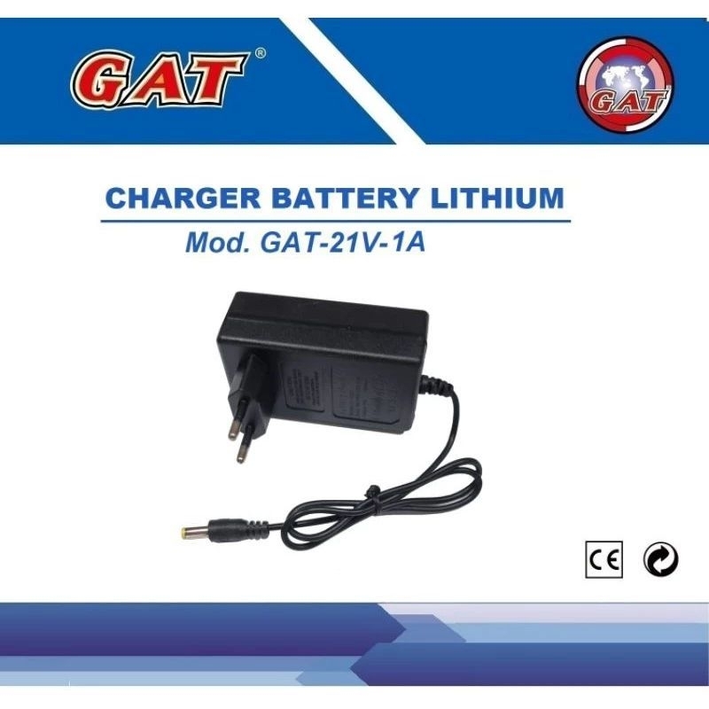 Charger BOR GAT 21V 1A GAT CHARGER BATTERY 21V - 1A / Cas Baterai Lithium 21V 1A Cesan Casan Carger 