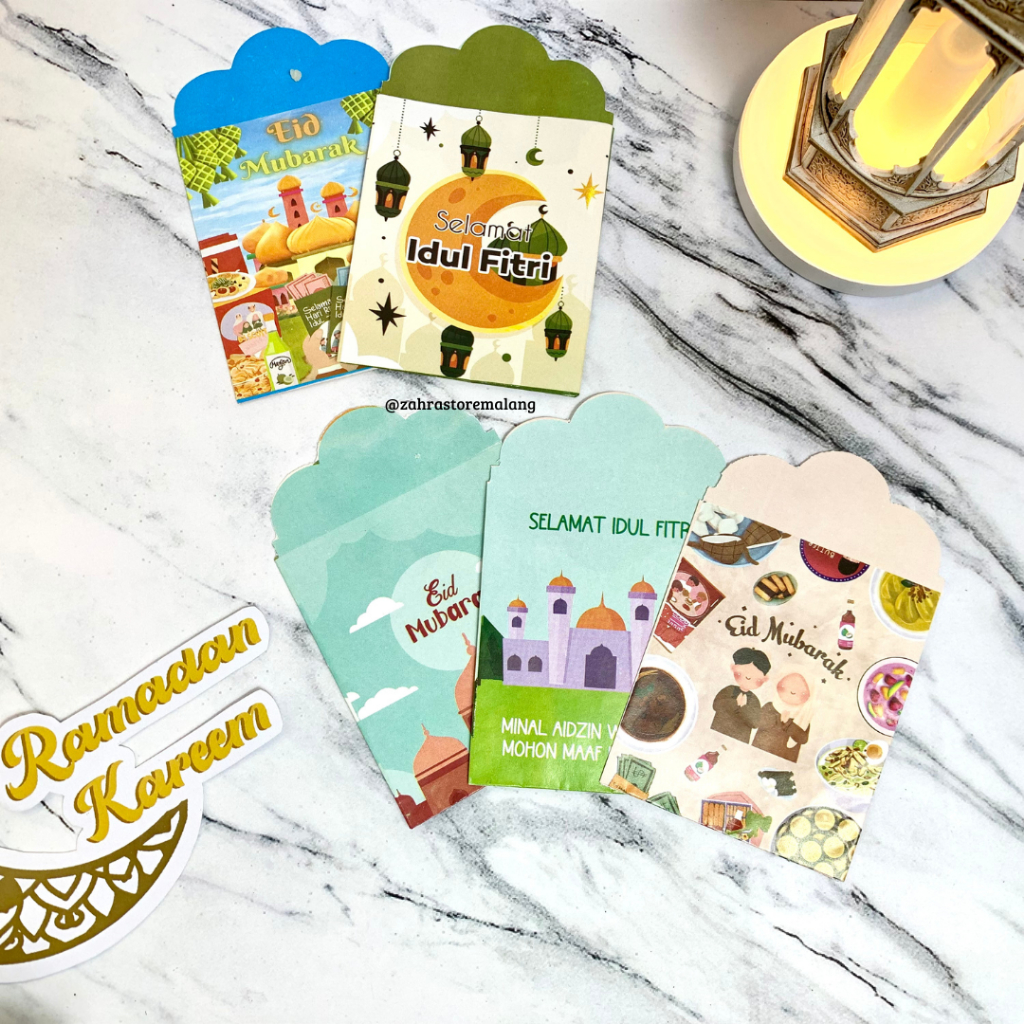 

100 Pcs AMPLOP LEBARAN MUSLIM ESTETIK 2025 | Siap Pakai Amplop Lebaran