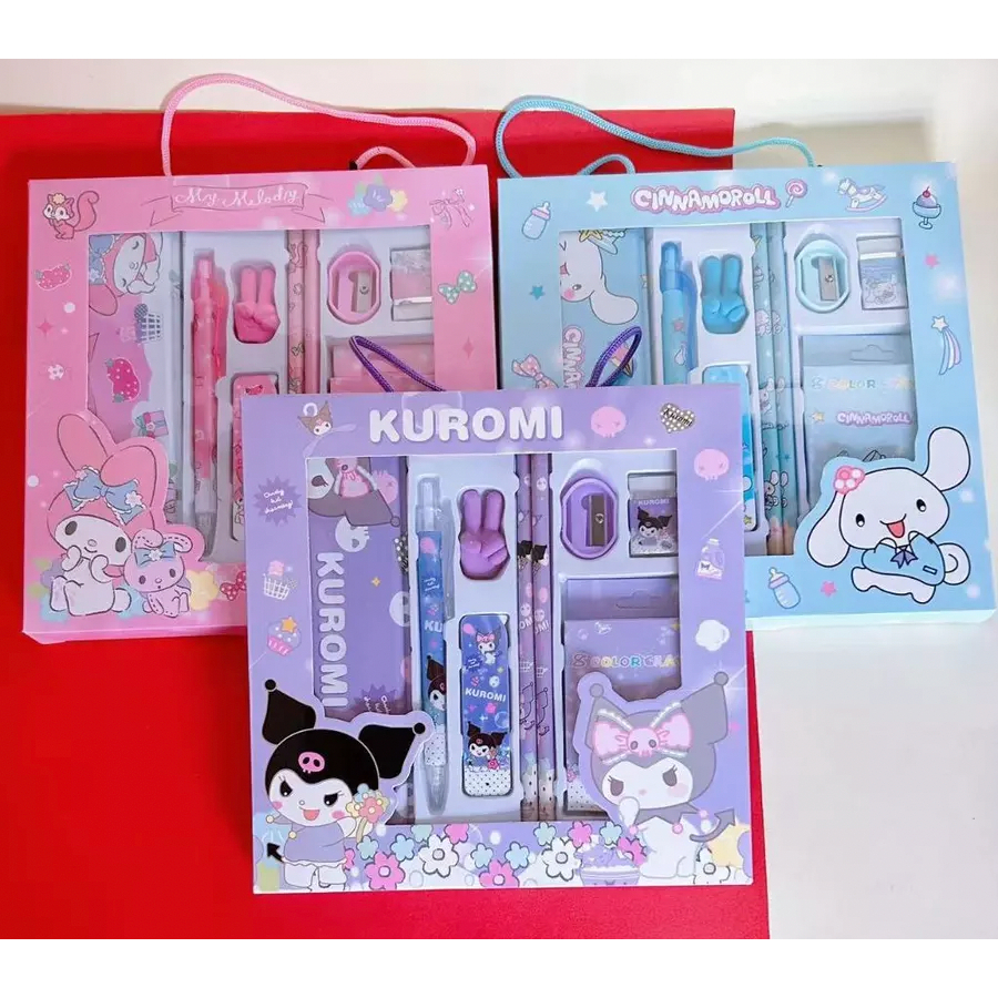 

SET ALAT TULIS TEMPAT PENSIL STUDY SET KARAKTER SANRIO KODE 1821 KUROMI