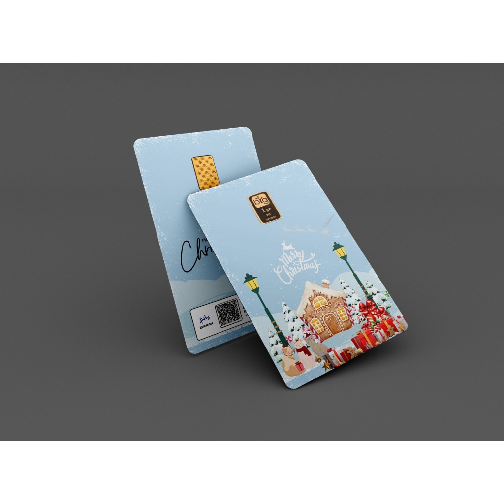 Emas Gold hampers gift merk BIG ukuran 1 gram Edisi Christmas Natal