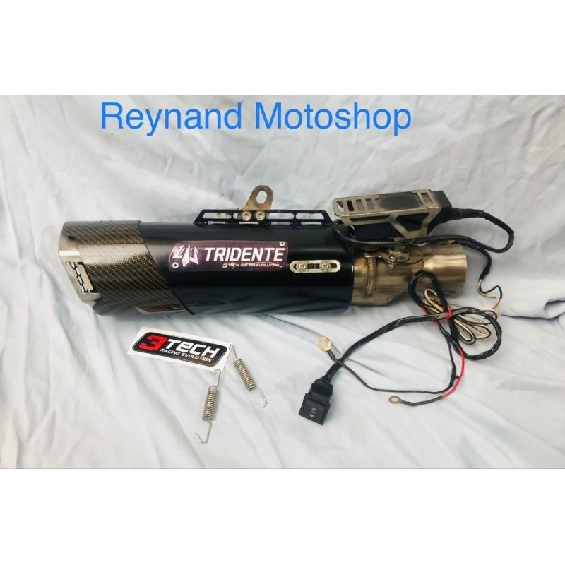 knalpot Tridente f20 Nextgen Eva electric 3tech knalpot 3 suara