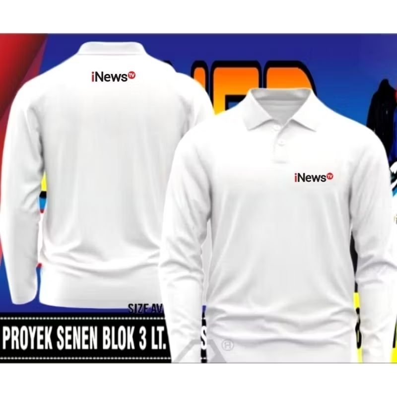 Kaos inews TV baju inews TV seragam inews TV kaos polo inews TV kaos katun inews TV kaos kerah inews