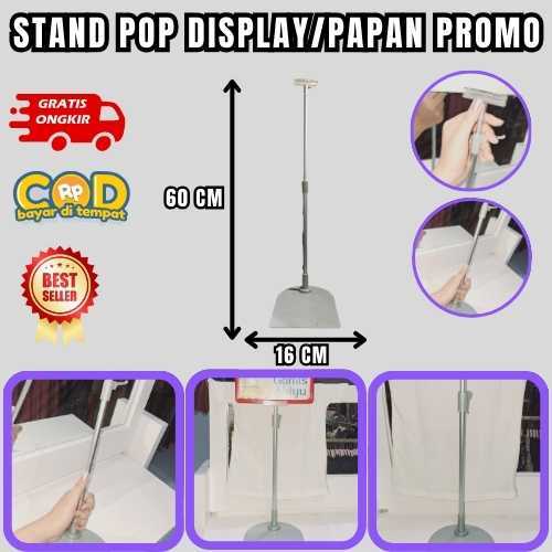 

POP UP FRAME PROMOTION FLOOR STAND A4 TINGGI 150 CM DISPLAY HARGA STAND SUPERMARKET
