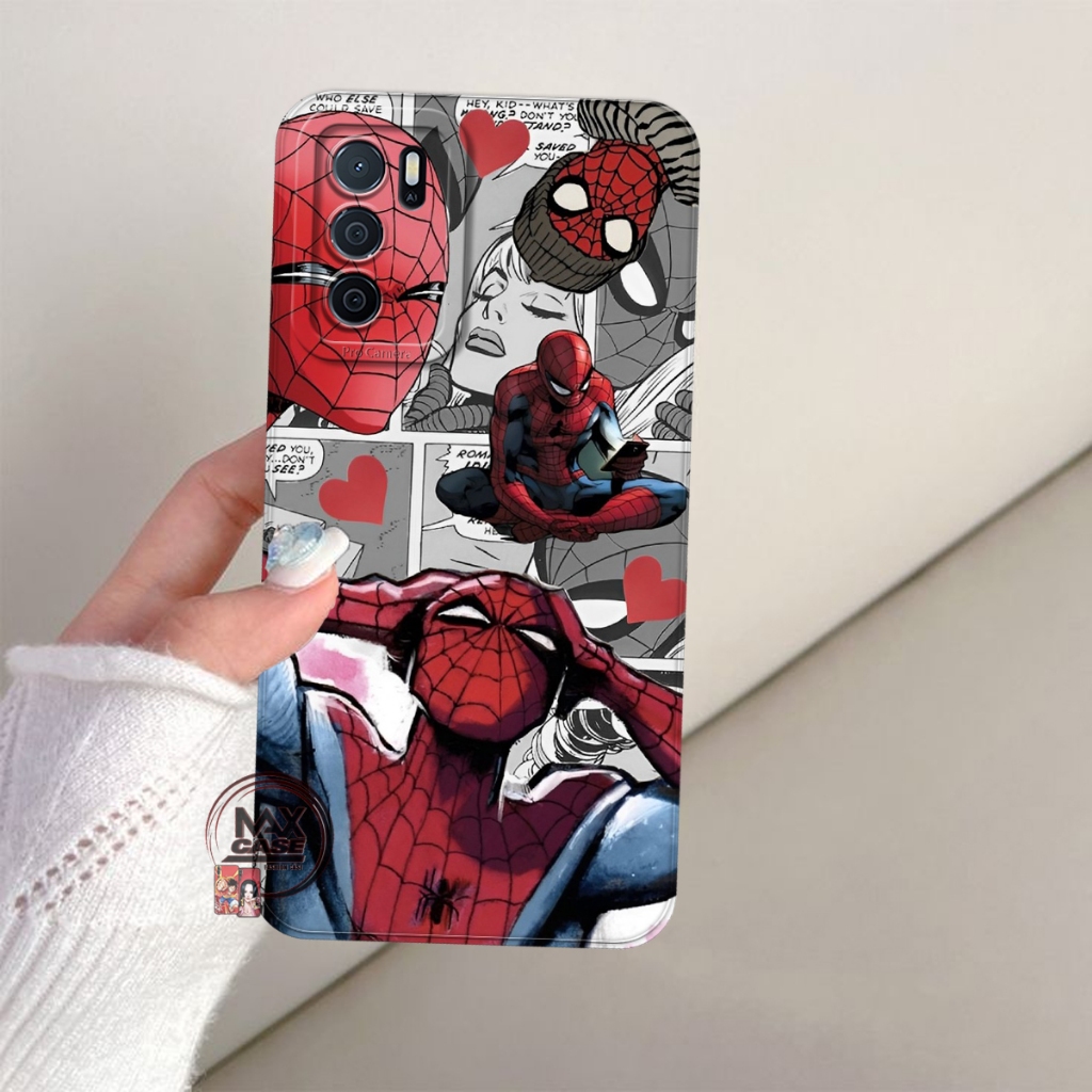 #MOP Oppo A16 / A54s Case Terbaru Motif Spiderman - Silikon Protec Camera - Silikon Kartun Kekinian
