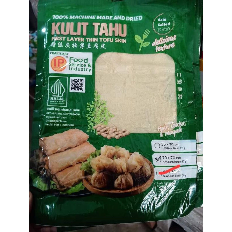 

KULIT KEMBANG TAHU DIMSUM UK 70X70 dan 90X55 (HALAL)