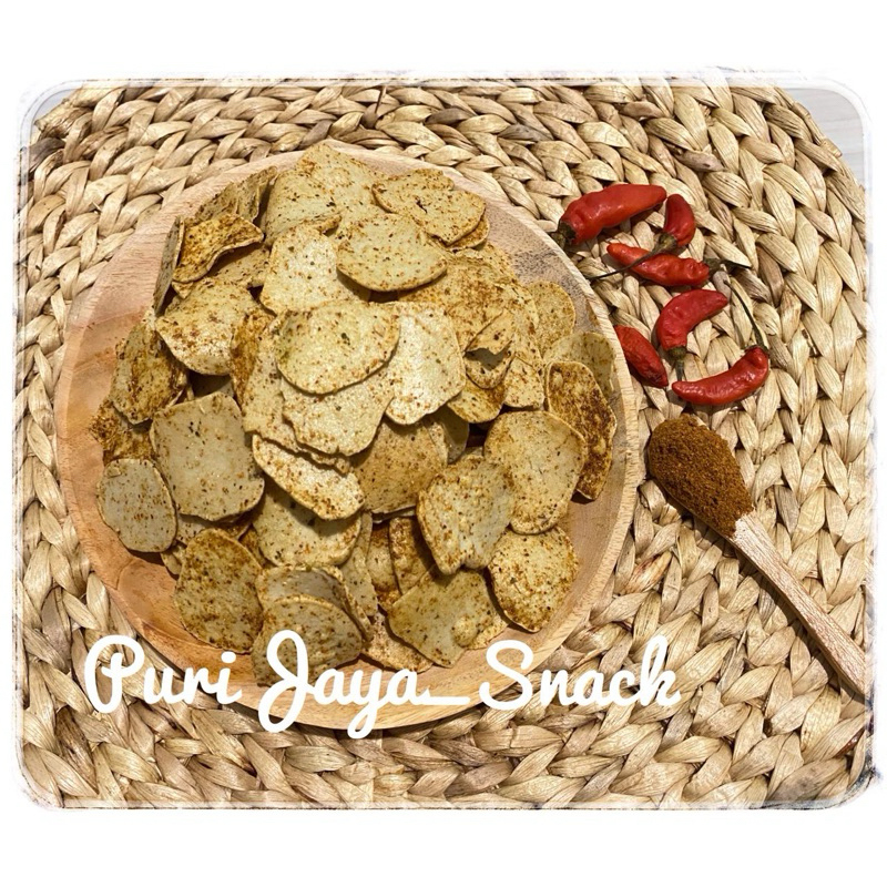 

basreng pedas daun jeruk tipis 500 gram