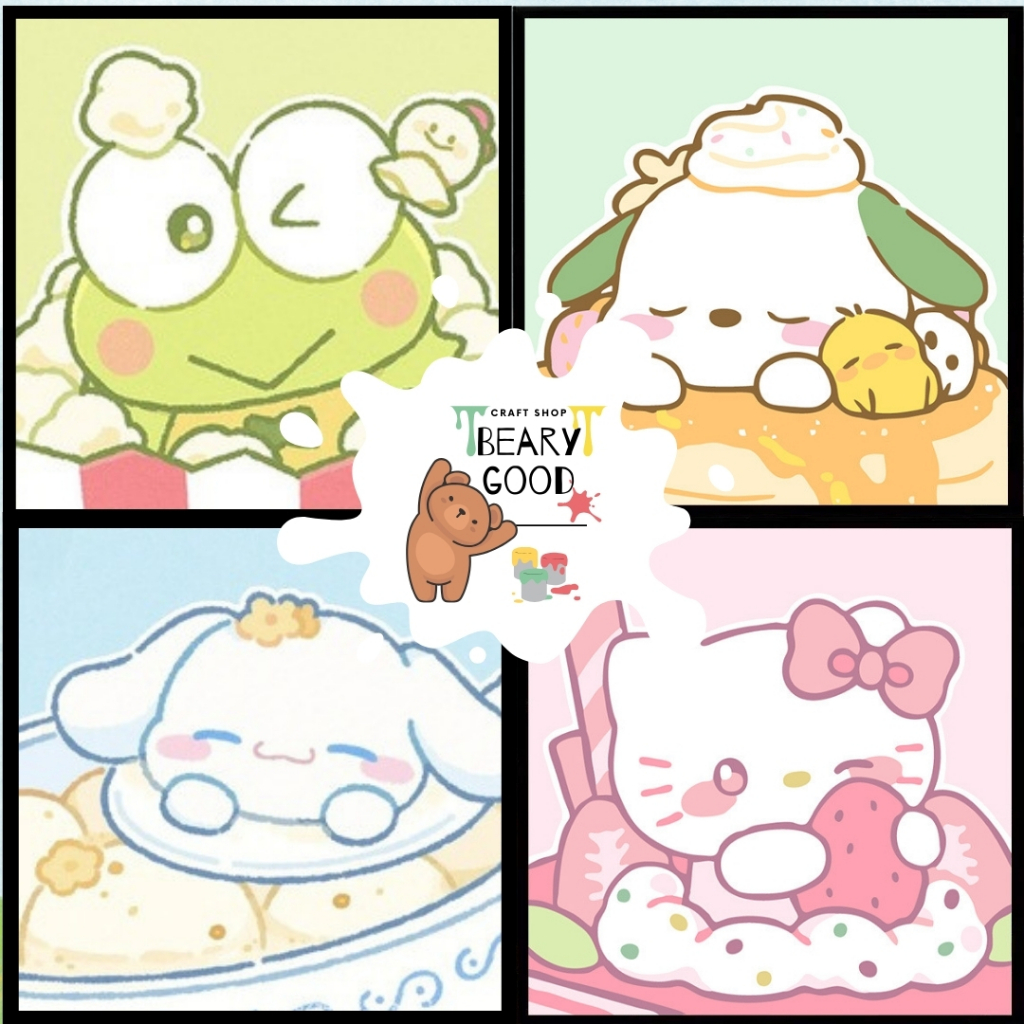 

[BearyGood] Kuromi Canvas Painting By Number / Painting kit anak/ Paint by number/ Set Melukis