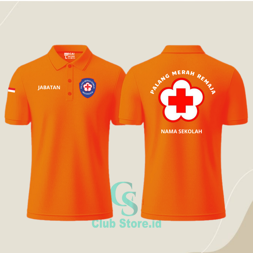 Baju Kaos Polo Shirt Lengan Pendek PMR Poloshirt Berkerah Pria Dan Wanita Dewasa dan Remaja