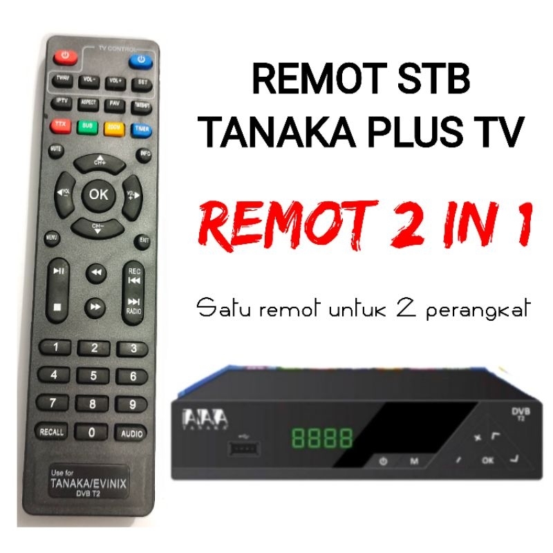 Remot STB Tanaka Plus TV 2 In 1