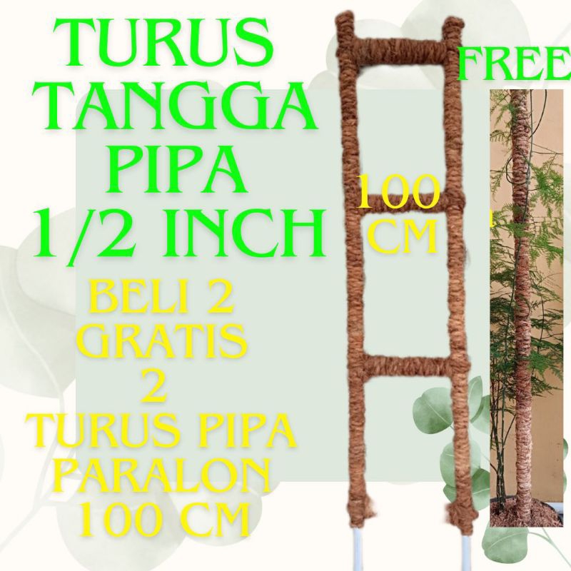 Turus penyangga tanaman 100 cm model tangga pipa 1/2 inch