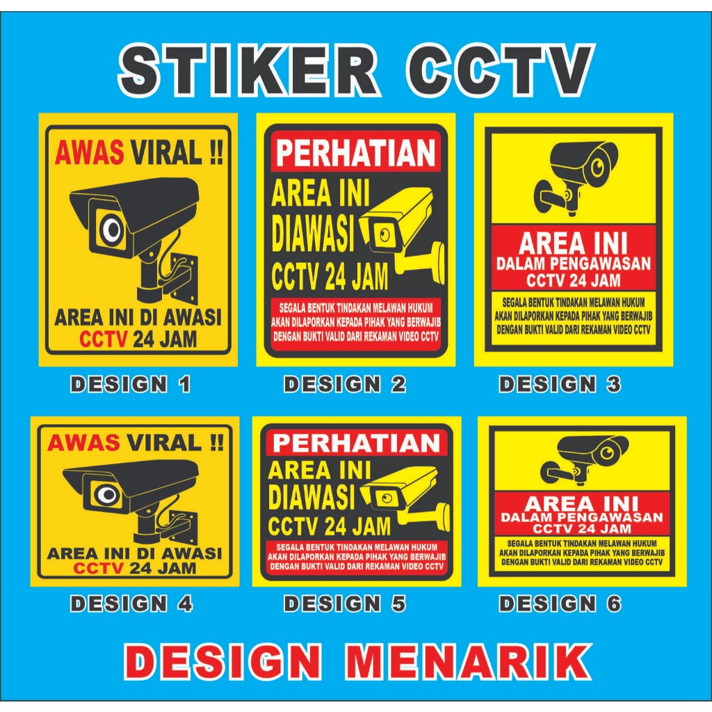 

STIKER CCTV DESIGN BARU (STIKER VINYL)