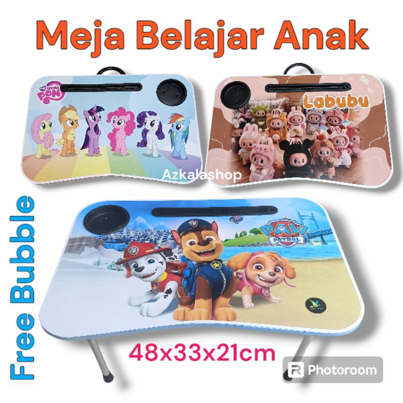 MEJA BELAJAR LIPAT KARAKTER / MEJA LEPTOP KARAKTER / MEJA LIPAT KAYU