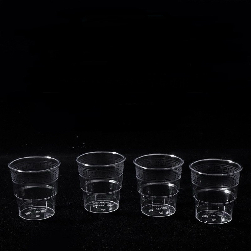 Gelas Plastik Motif Bening Transparant Unik Seperti Kaca Untuk Minuman Jus Dessert Cup