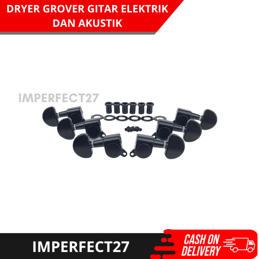 Dryer GROVER Gitar Akustik Elektrik Tunning Machine Head Guitar  ELECTRIC DAN ACOUSTIC Original Chin