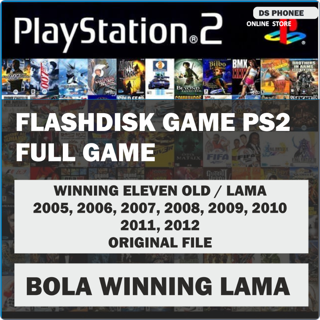 PAKET GAME PS2 BOLA WINNING ELEVEN OLD  LAMA 2005, 2006, 2007, 2008, 2009, 2010, 2011, 2012 ORIGINAL