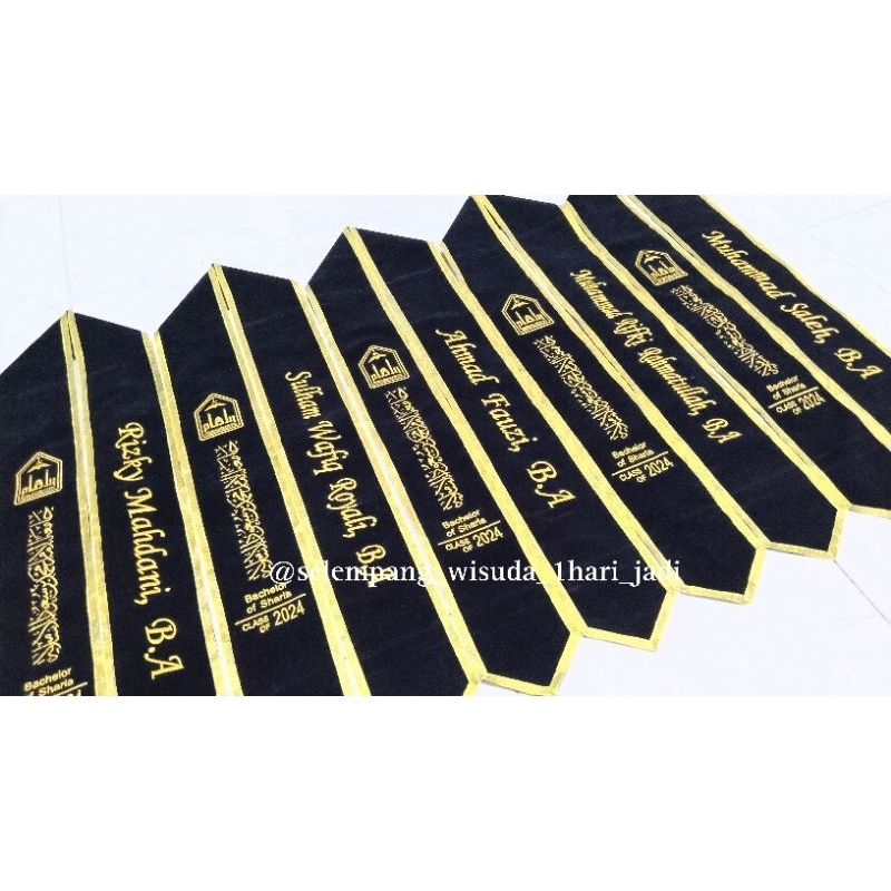 Selempang Leher Font Arabic (BORDIR KOMPUTER)