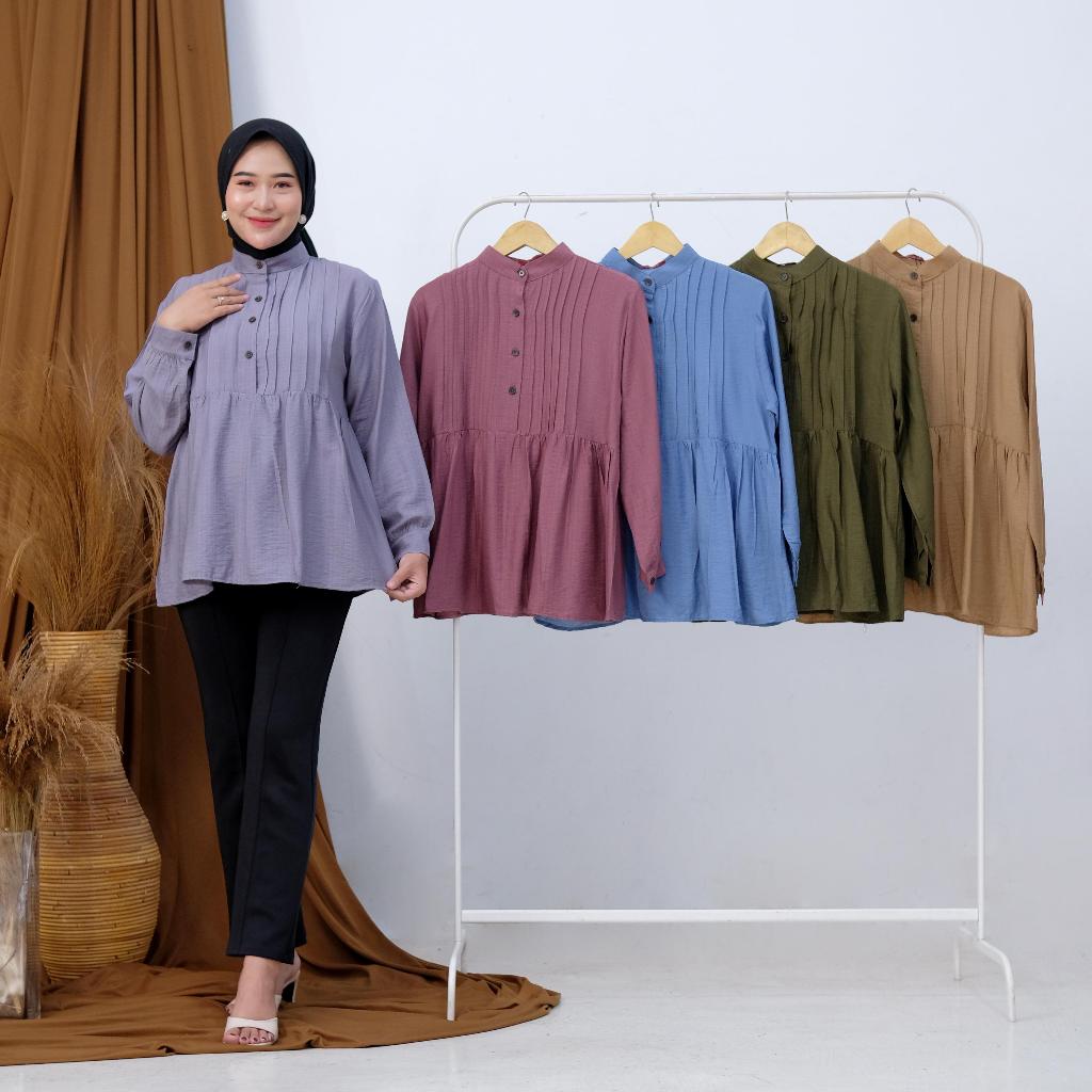 LAURA SHIRT KEMEJA WANITA KEKINIAN // KEMEJA KERJA LAURA